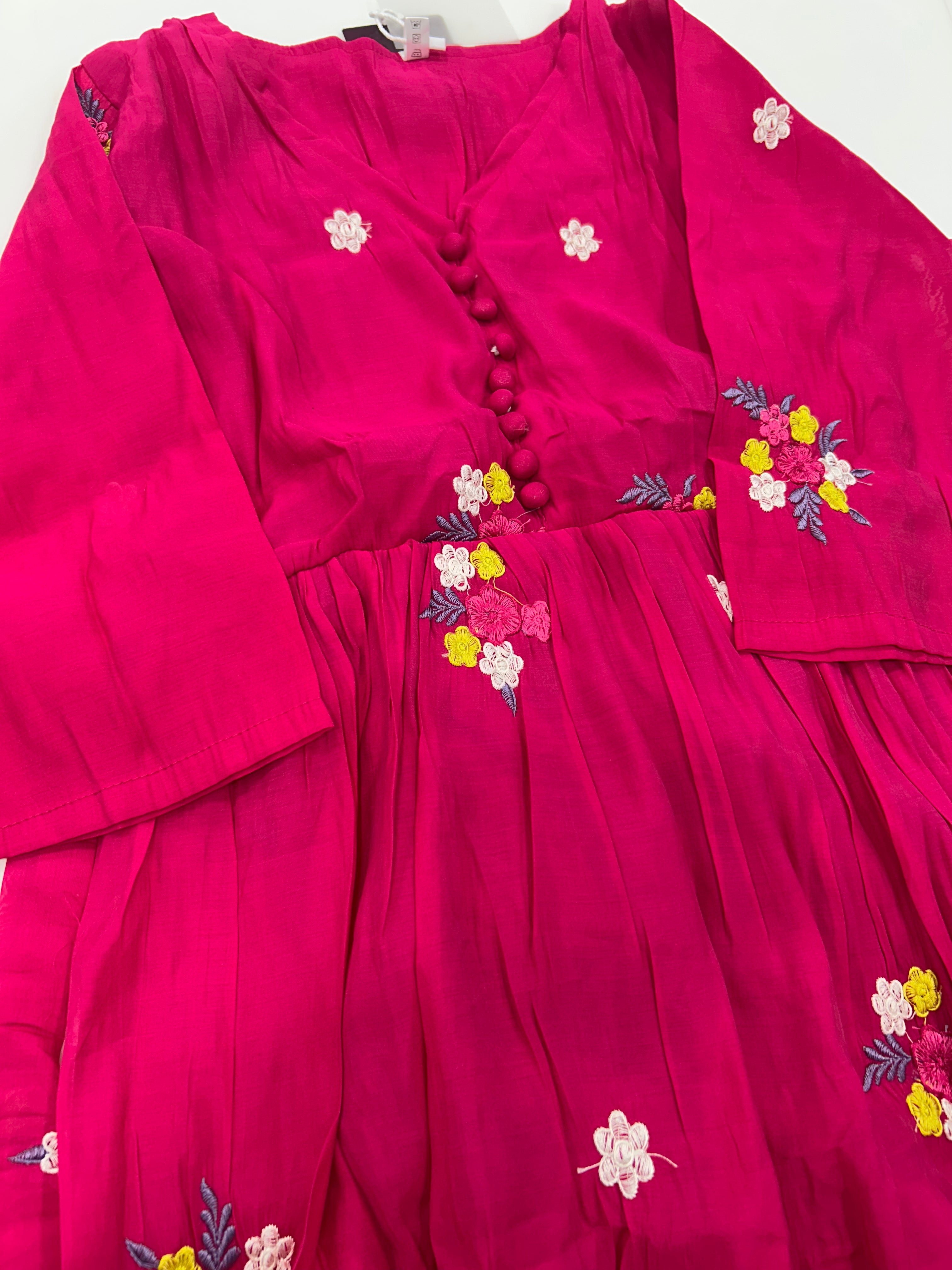 Beautiful mul chenderi frock