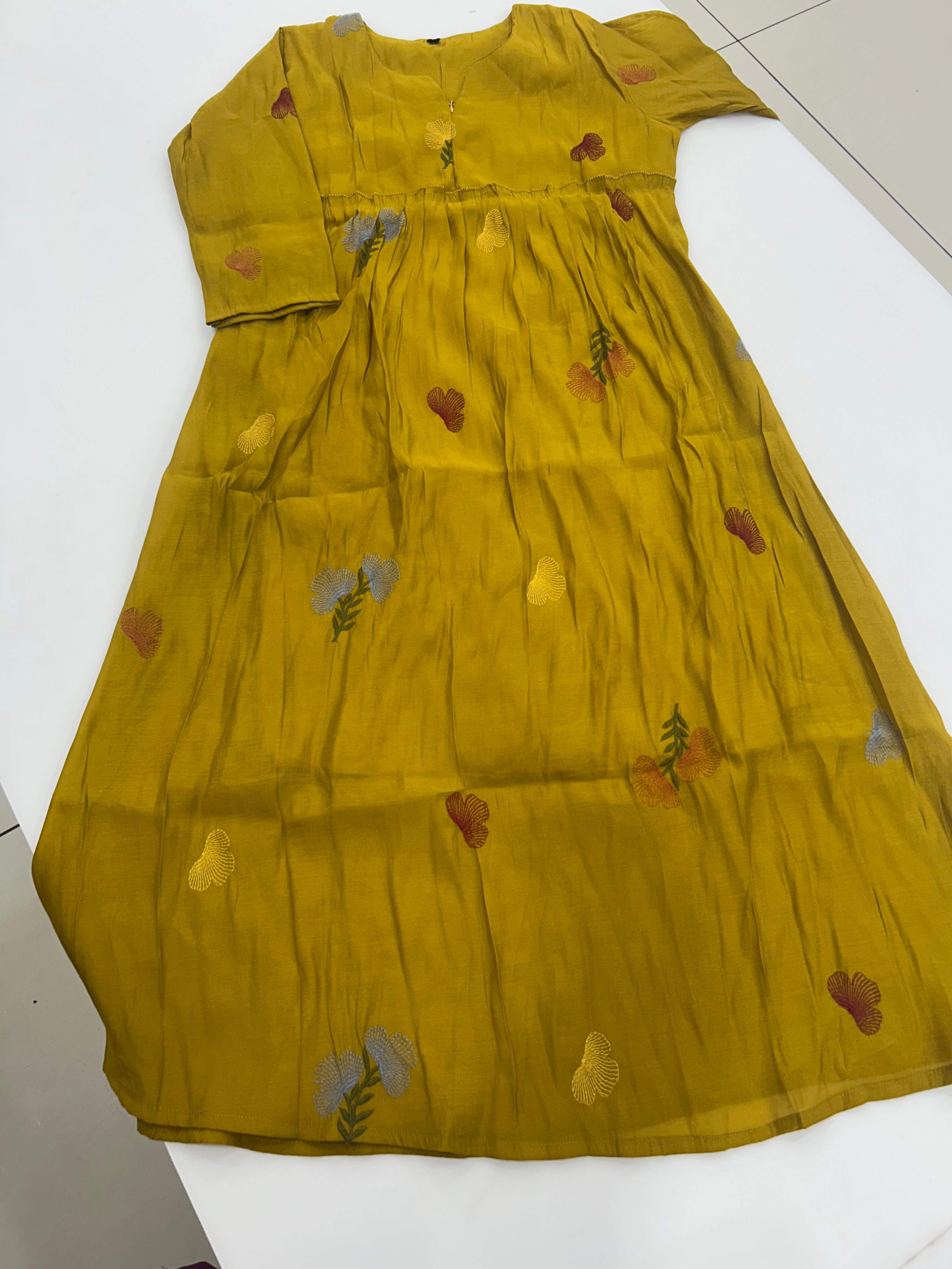 Beautiful Mul chenderi frock