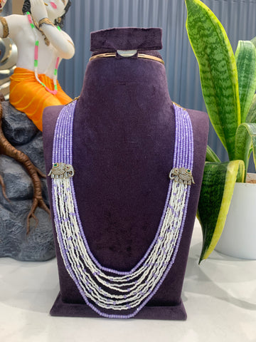 Beautiful Victoria polish elephant side pendants CZ crystal beads layers mala