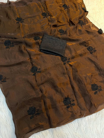 Space silk saree