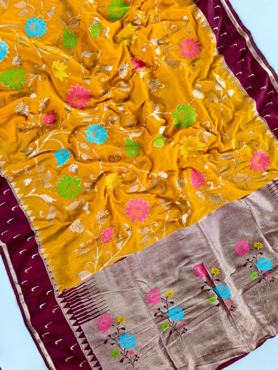 Soft nylon viscous saree