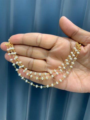Beautiful white pearls champaswaralu