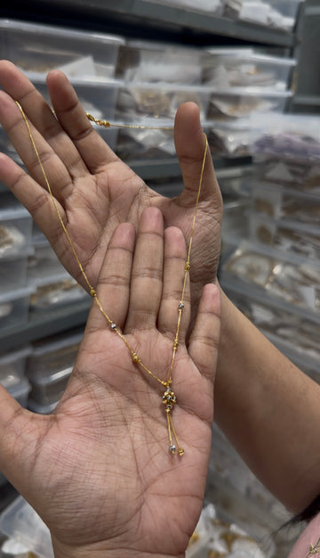 Beautiful simple gold balls chain 18 inchs long
