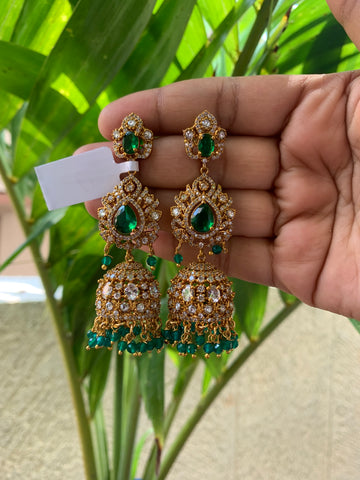 Beautiful CZ stone jumkis with pushback