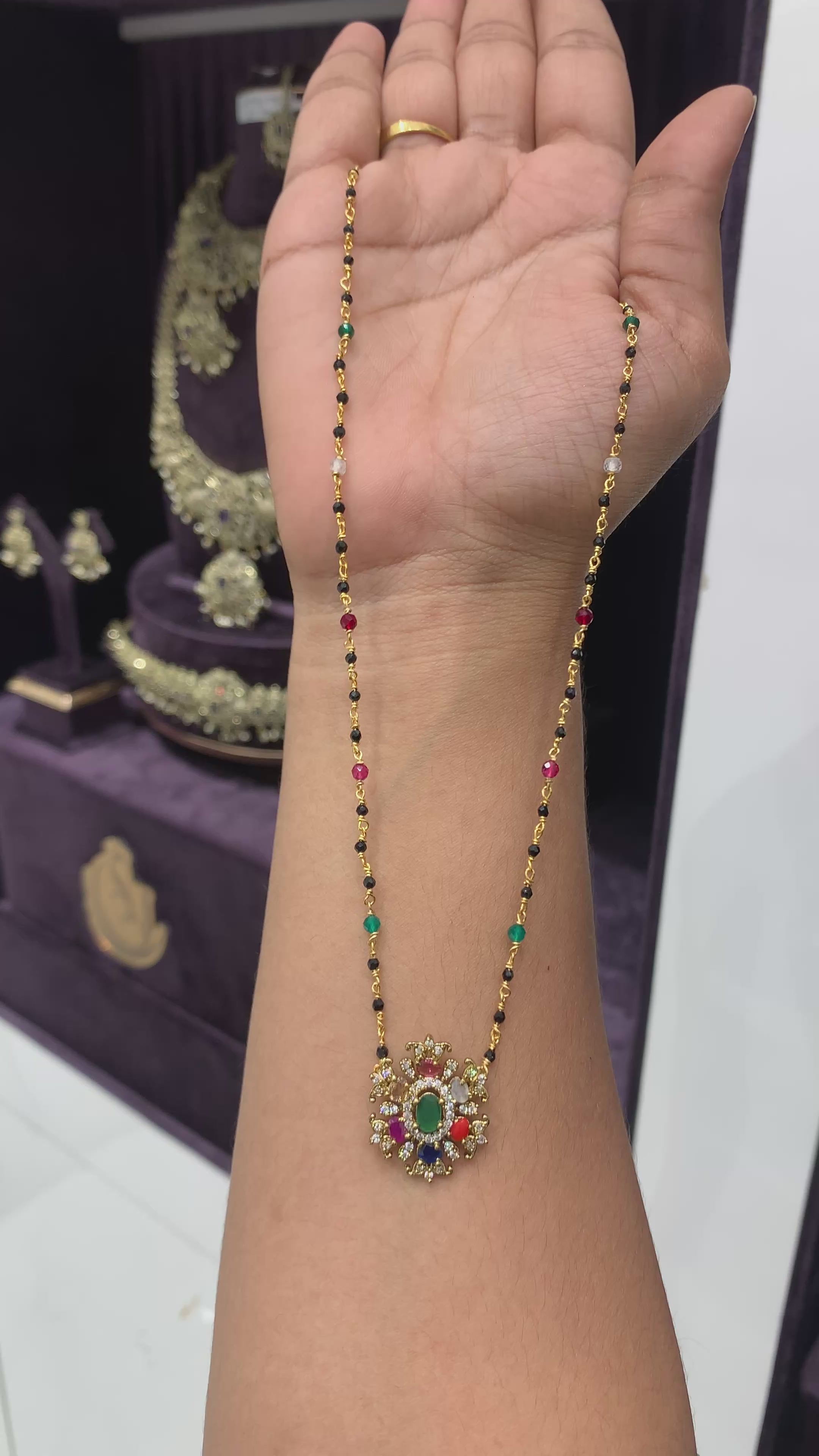 Beautiful Navarathna Blackbeads