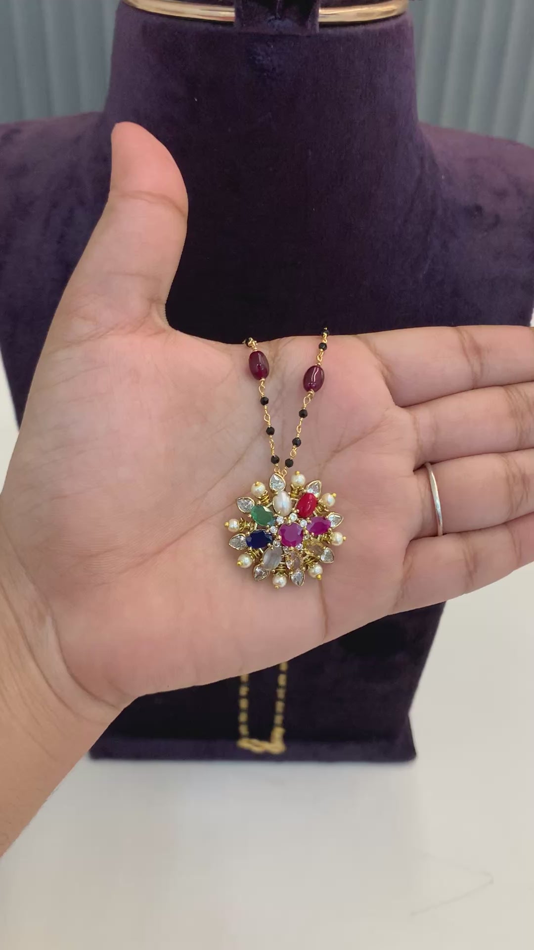 Beautiful Navarathna Blackbeads