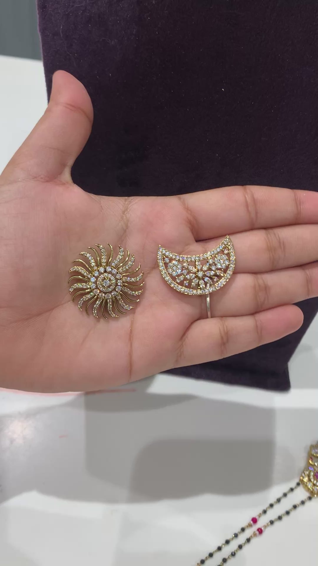 Beautiful Sun and Moon Hair Accessories With Back Hook