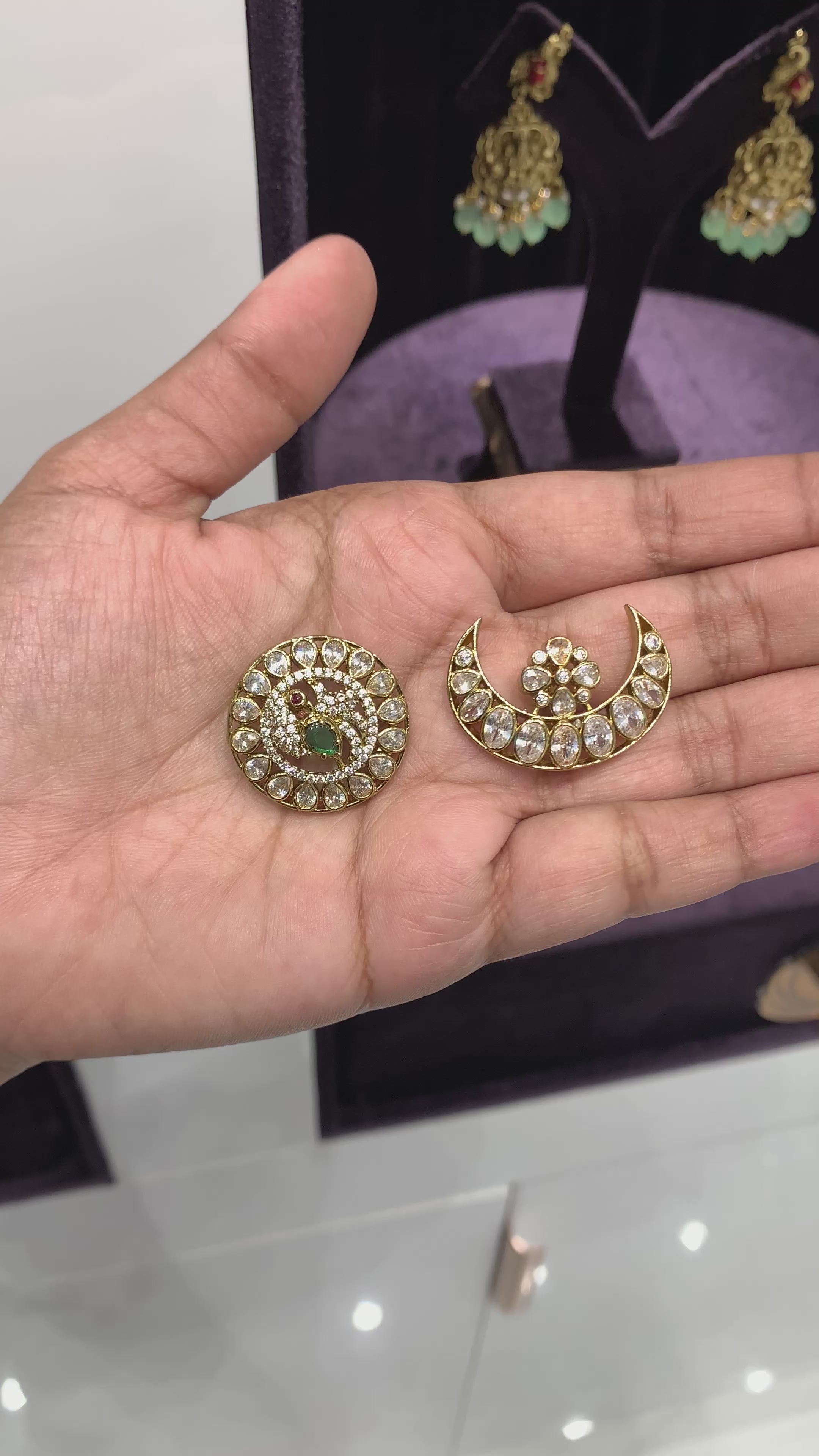Beautiful Sun and Moon hairpins