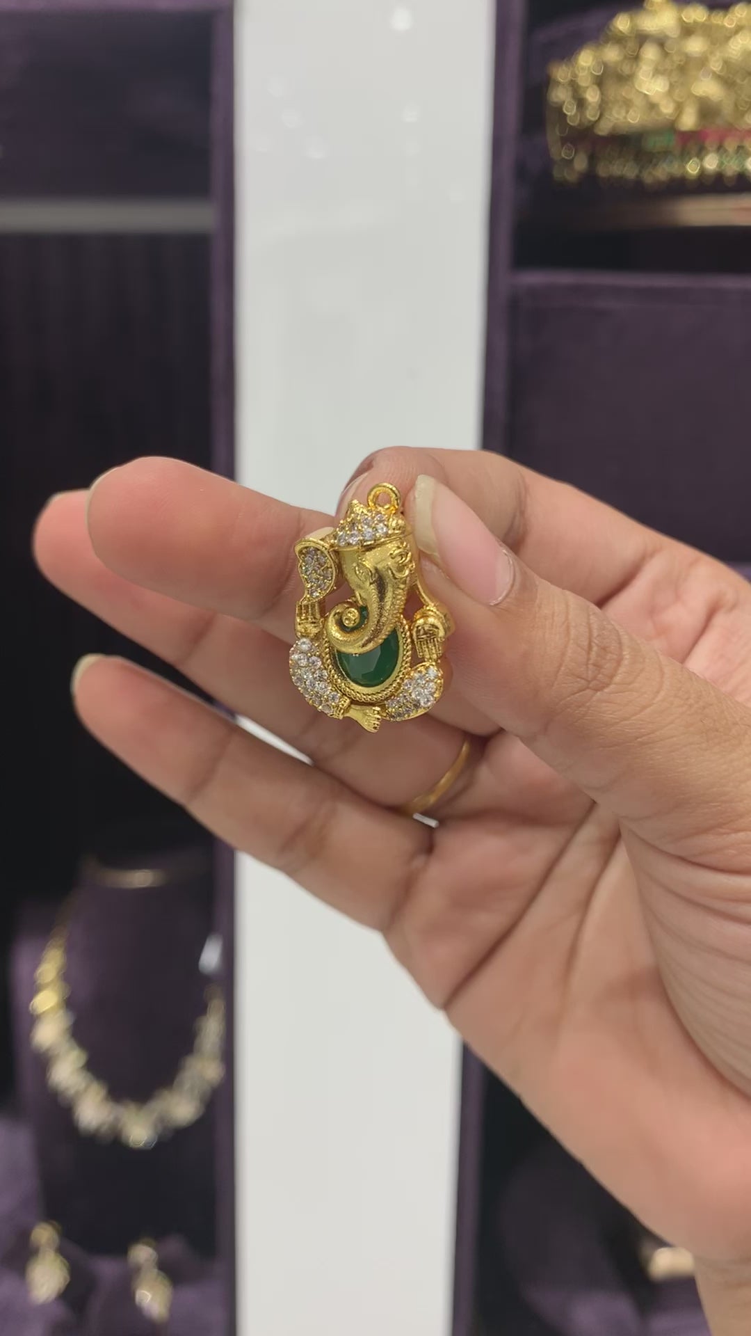 Beautiful Ganesh Locket with Back hook