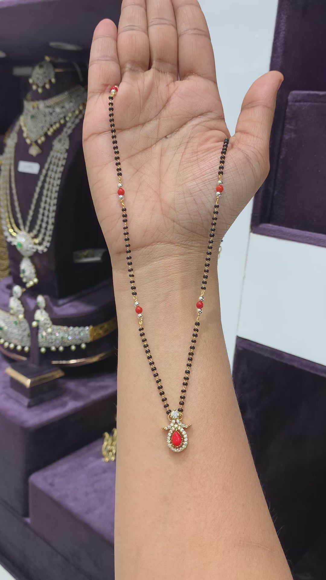 Cute Pagadam Locket with Blackbeads